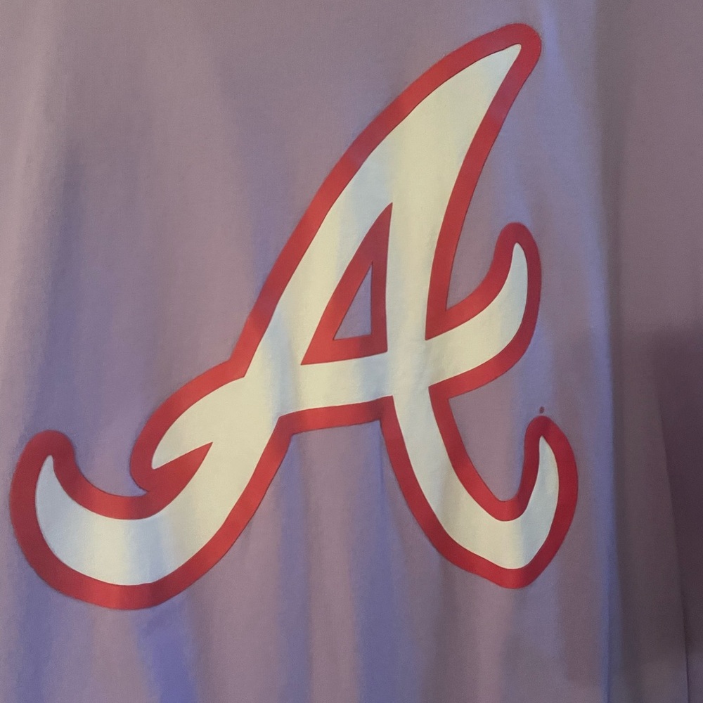 New Era Purple Red Atlanta Braves Shirt